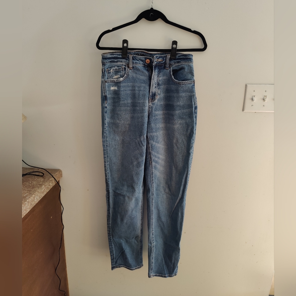 AE Lightly Distressed Mom Jeans